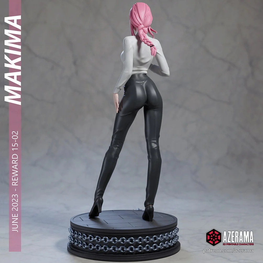 Makima | Fan Art | 3D Printed Resin Model Garage Kit | *Un-Painted* | Azerama 3