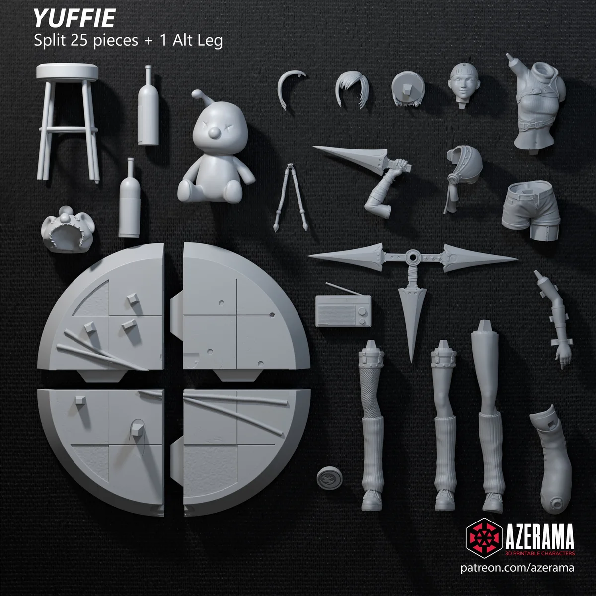 Yuffie | Fan Art | 3D Printed Resin Model Garage Kit | *Un-Painted* | Azerama 7