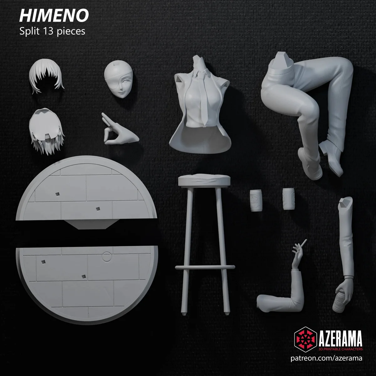 Himeno | Fan Art | 3D Printed Resin Model Garage Kit | *Un-Painted* | Azerama 8
