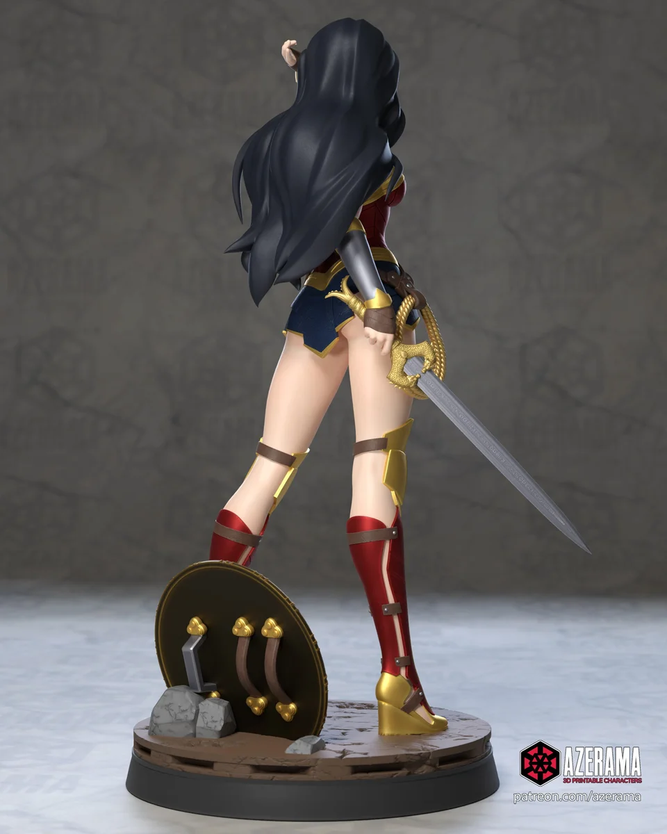 Wonderful Woman | Fan Art | 3D Printed Resin Model Garage Kit | *Un-Painted* | Azerama 2