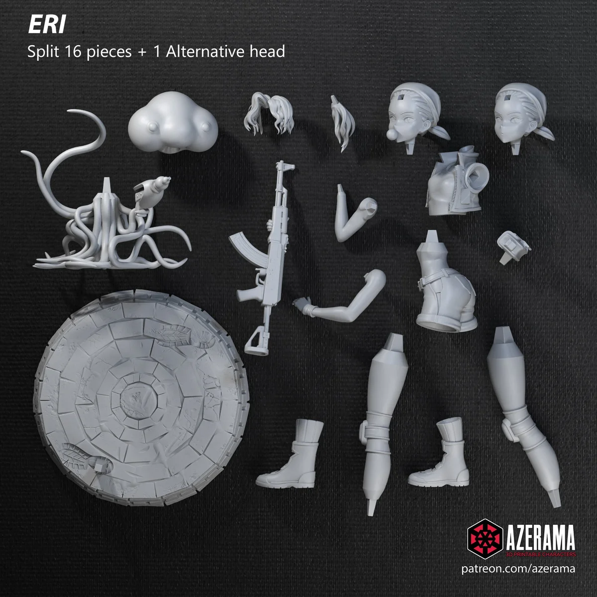 Eri | Fan Art | 3D Printed Resin Model Garage Kit | *Un-Painted* | Azerama 7