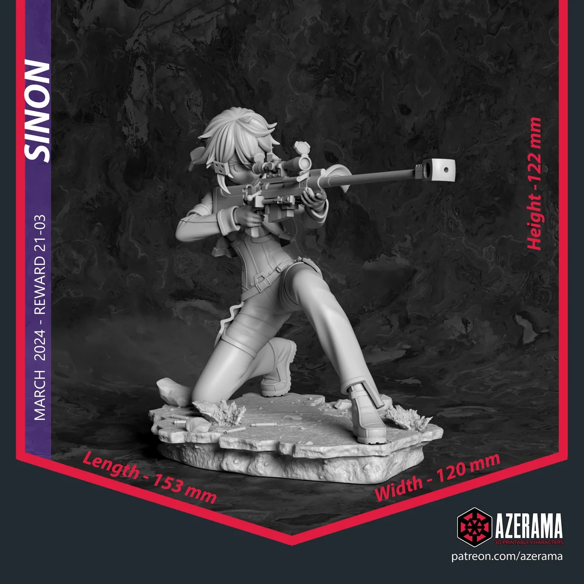 Sniper | Fan Art | 3D Printed Resin Model Garage Kit | *Un-Painted* | Azerama 5