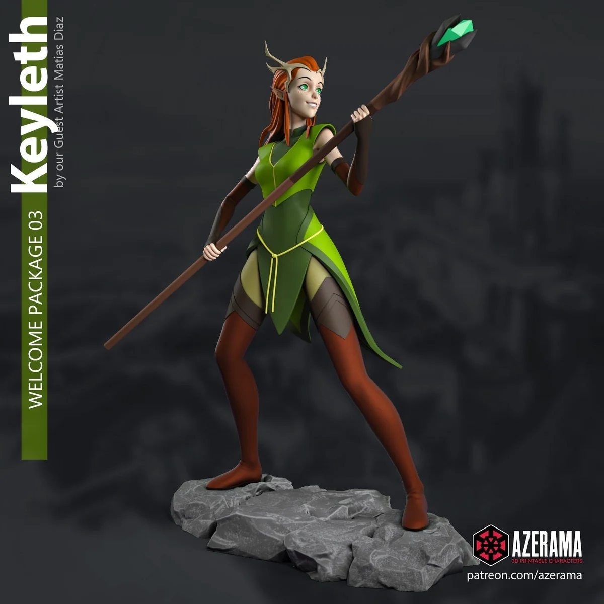 Druid | Fan Art | 3D Printed Resin Model Garage Kit | *Un-Painted* | Azerama 2