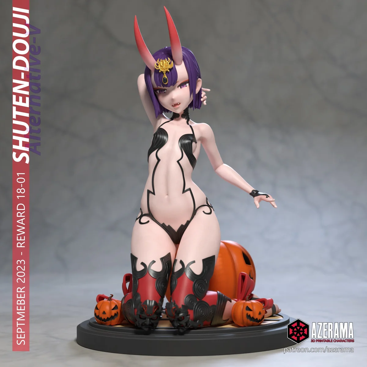 Shuten-Douji | Fan Art | 3D Printed Resin Model Garage Kit | *Un-Painted* | Azerama 4