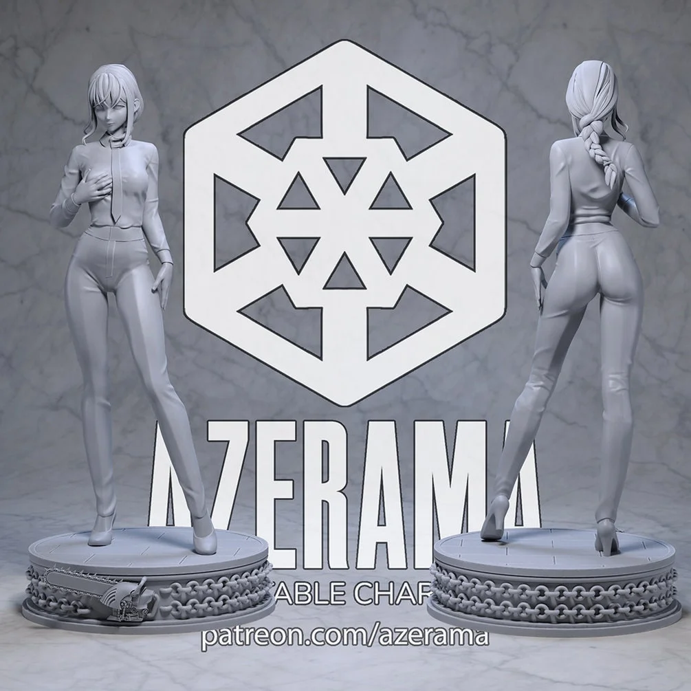 Makima | Fan Art | 3D Printed Resin Model Garage Kit | *Un-Painted* | Azerama 6