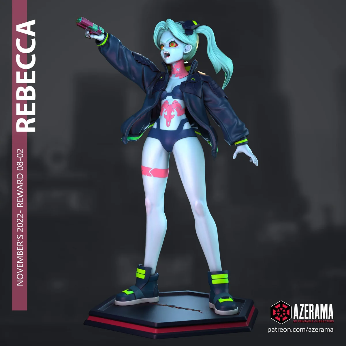 Rebecca | Fan Art | 3D Printed Resin Model Garage Kit | *Un-Painted* | Azerama 3
