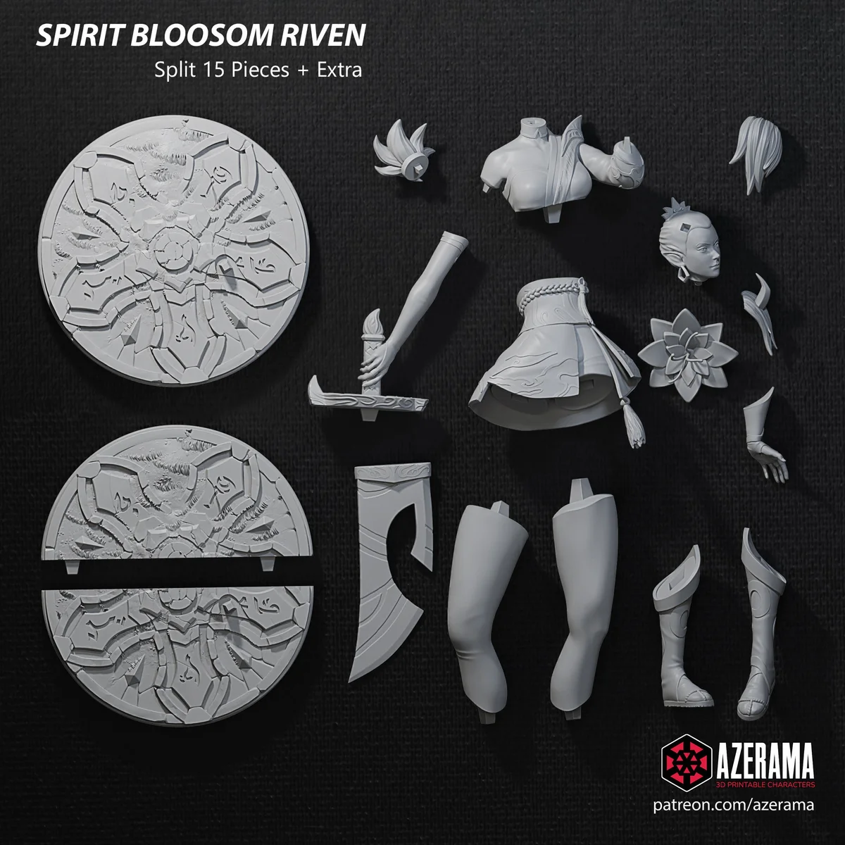 Spirit Blossom | Fan Art | 3D Printed Resin Model Garage Kit | *Un-Painted* | Azerama 5