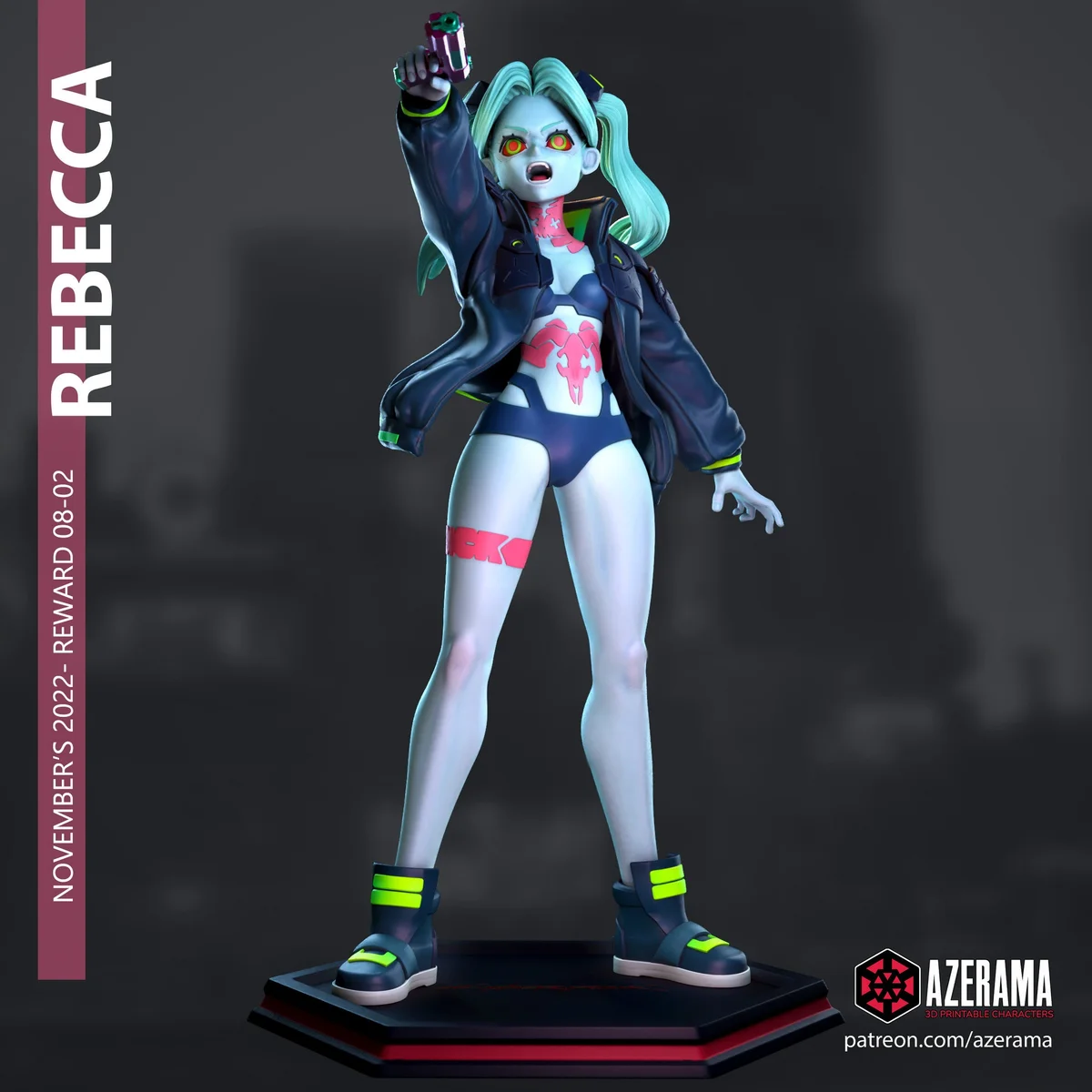 Rebecca | Fan Art | 3D Printed Resin Model Garage Kit | *Un-Painted* | Azerama 2