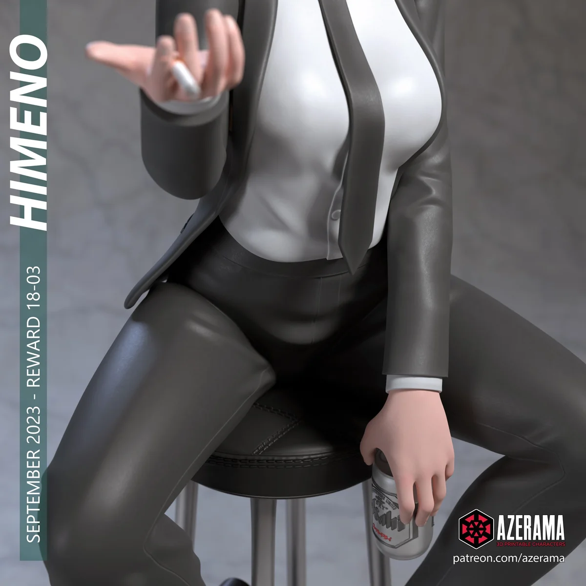 Himeno | Fan Art | 3D Printed Resin Model Garage Kit | *Un-Painted* | Azerama 4