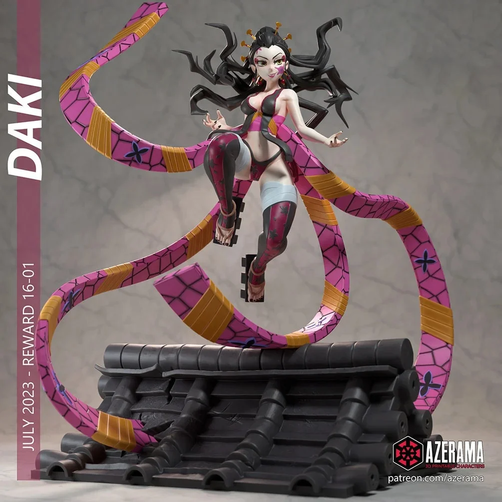 Daki | Fan Art | 3D Printed Resin Model Garage Kit | *Un-Painted* | Azerama 2