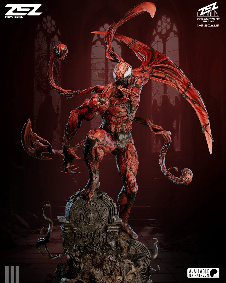 Carnage | Fan Art | 3D Printed Resin Model Garage Kit | *Un-Painted* | ZEZ Studio 3