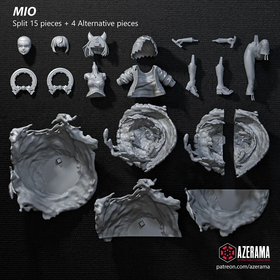 Mio | Fan Art | 3D Printed Resin Model Garage Kit | *Un-Painted* | Azerama 4