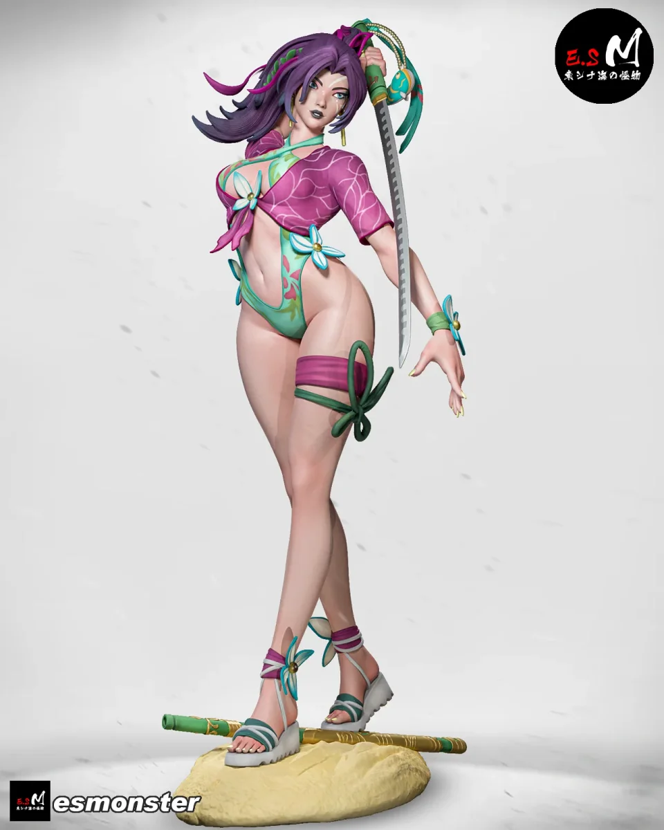 Psylocke (Summer) Pose 1 | Fan Art | 3D Printed Resin Model Garage Kit | *Un-Painted* | ES Monster 3
