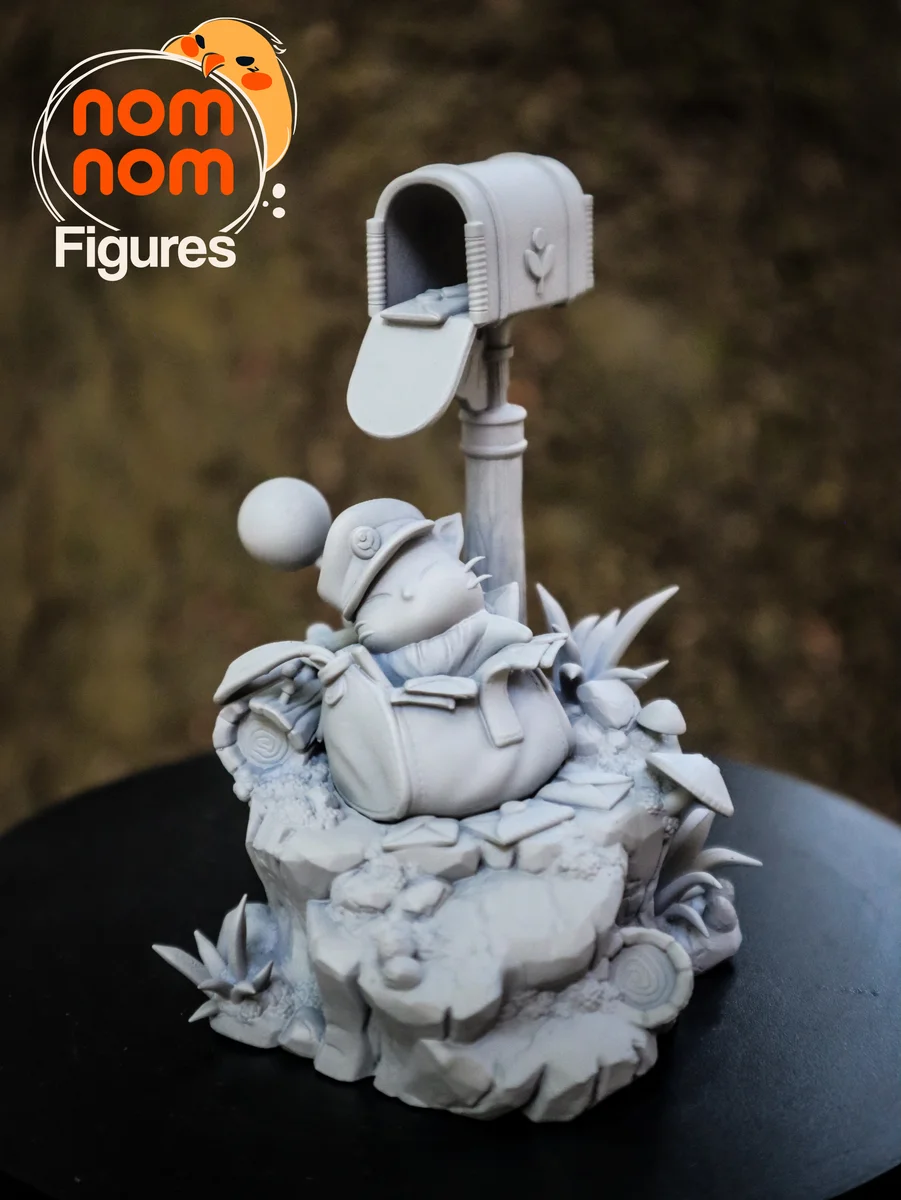 Chibi Mail Moogle | Fan Art | 3D Printed Resin Model Garage Kit | *Un-Painted* | Nomnom 4