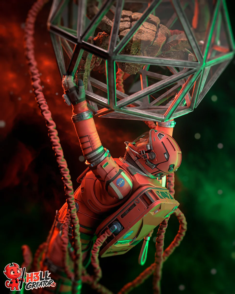 Ryland Grace and Rocky | Fan Art | 3D Printed Resin Model Garage Kit | *Un-Painted* | H3LL Creator 7