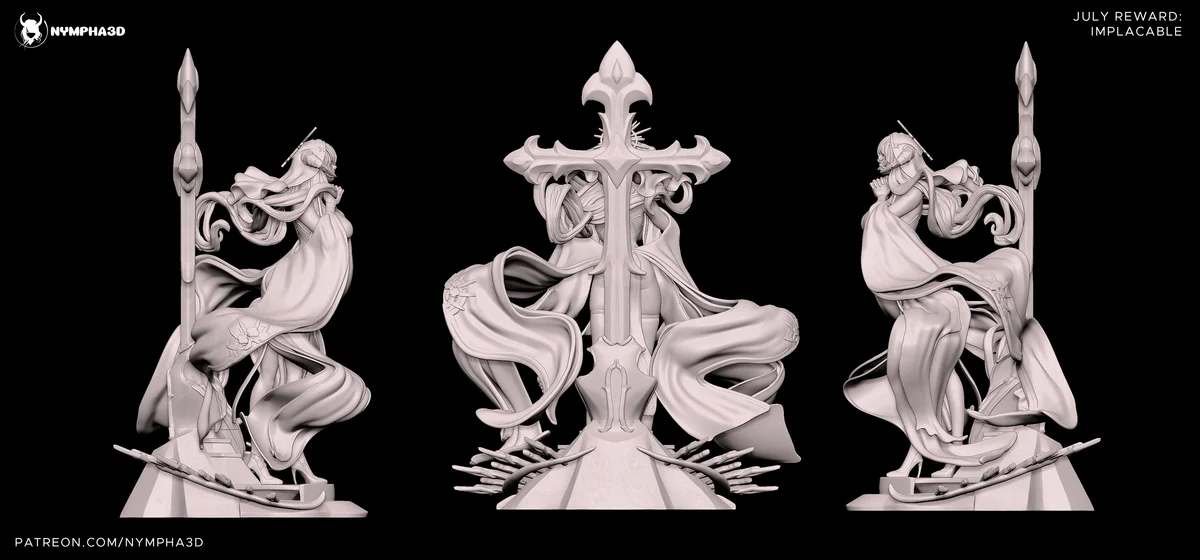Implacable | Fan Art | 3D Printed Resin Model Garage Kit | *Un-Painted* | Nympha3D 7
