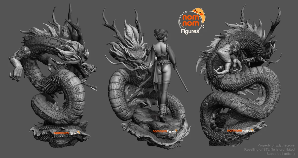 Ryuu Masamune | Fan Art | 3D Printed Resin Model Garage Kit | *Un-Painted* | Nomnom 3