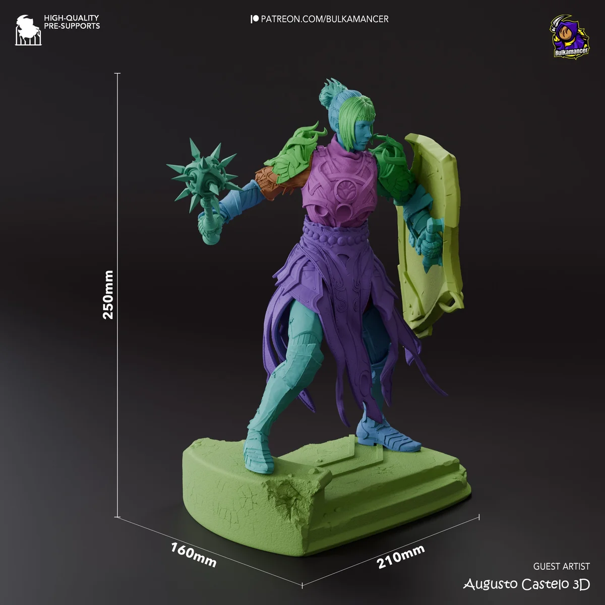 Sulking Cleric | Fan Art | 3D Printed Resin Model Garage Kit | *Un-Painted* | Bulkamancer 6