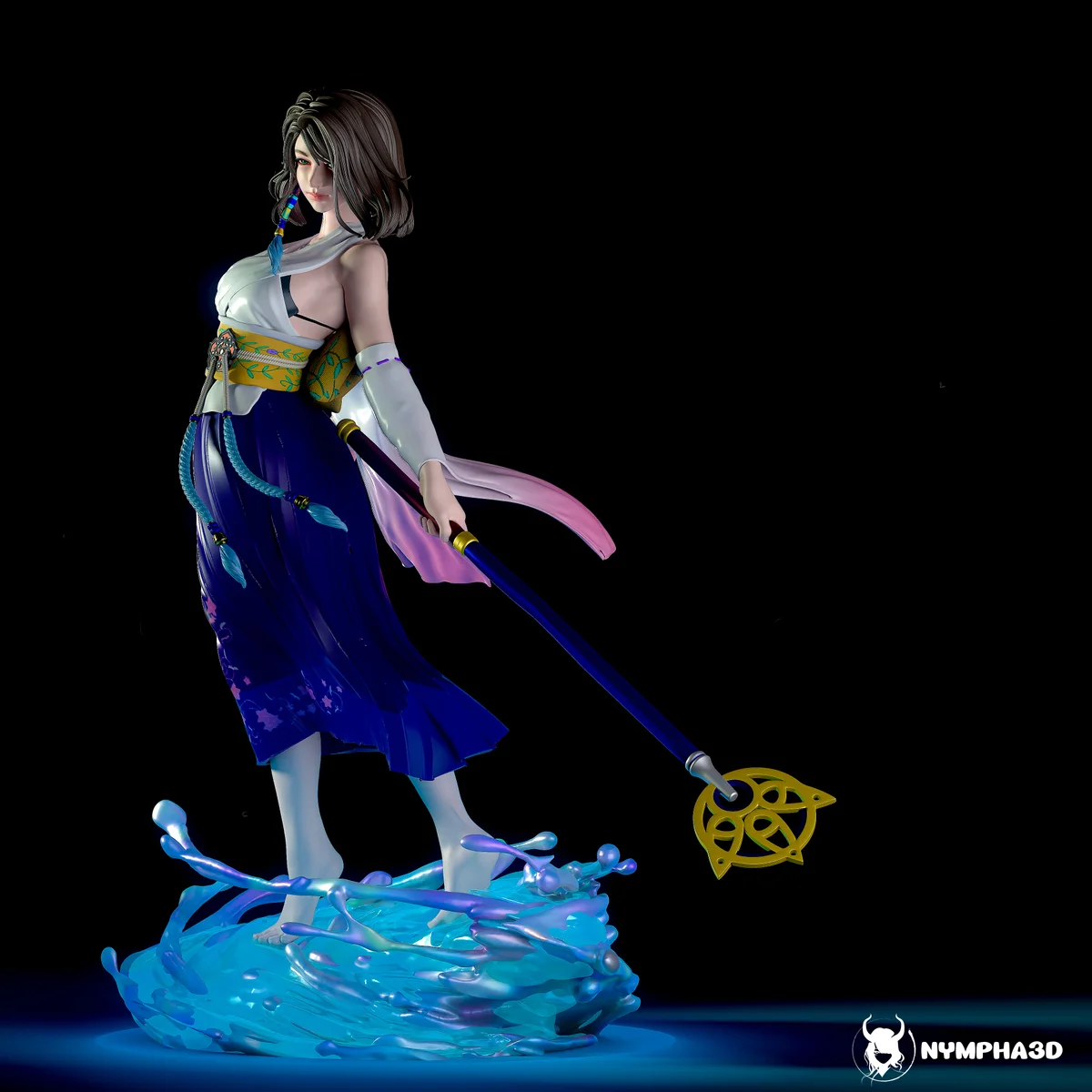 Yuna | Fan Art | 3D Printed Resin Model Garage Kit | *Un-Painted* | Nympha3D 3