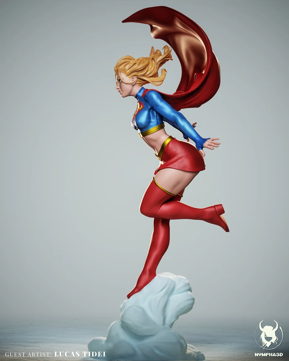 Supergirl | Fan Art | 3D Printed Resin Model Garage Kit | *Un-Painted* | Nympha3D 4