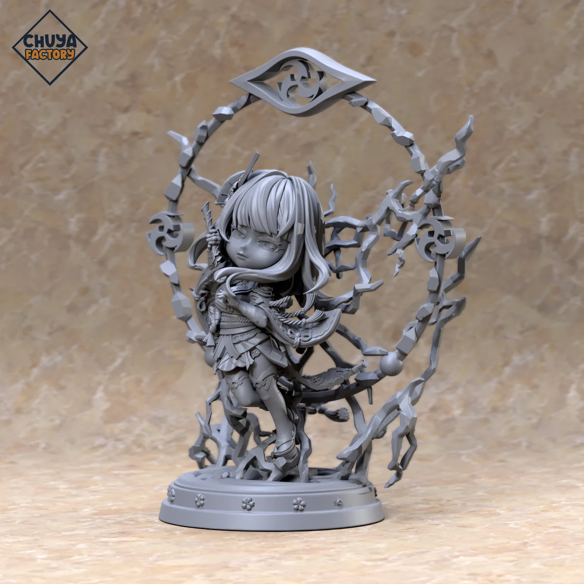 Chibi Raiden Shogun | Fan Art | 3D Printed Resin Model Garage Kit | *Un-Painted* | Chuya Factory 3