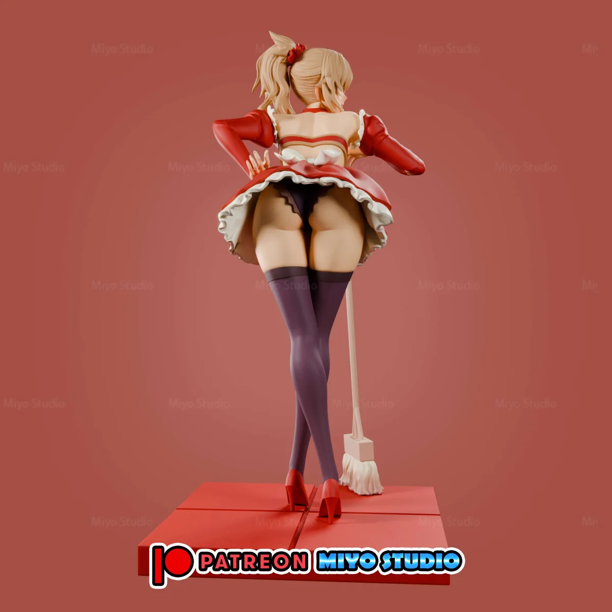 Mordred Maid Costume | Fan Art | 3D Printed Resin Model Garage Kit | *Un-Painted* | MiyoStudio 3