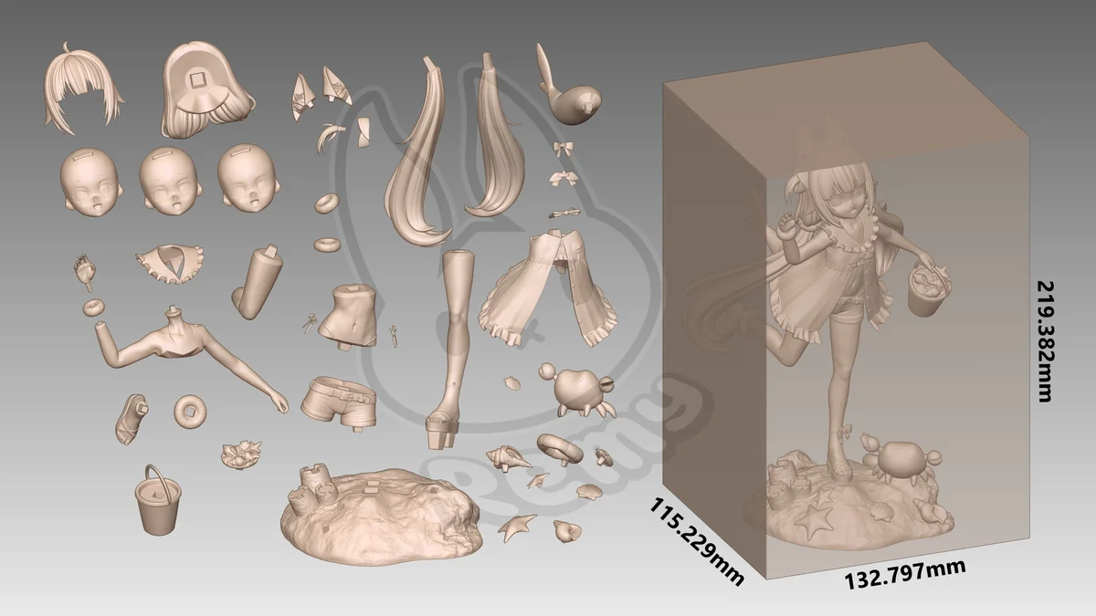 Sameko Saba | Fan Art | 3D Printed Resin Model Garage Kit | *Un-Painted* | Remy Sculpts 9