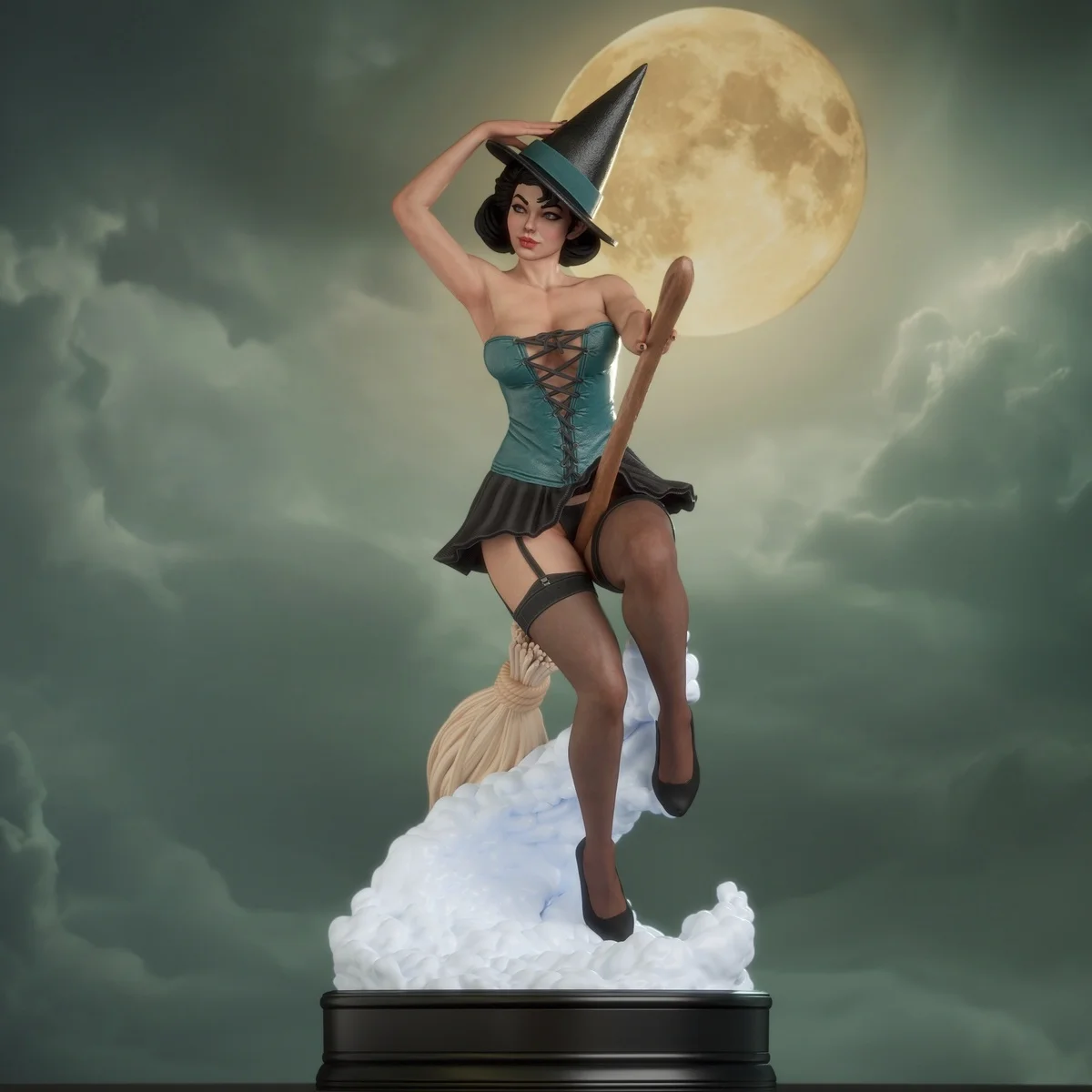 Witch Bombshell | Fan Art | 3D Printed Resin Model Garage Kit | *Un-Painted* | Abe3D 9