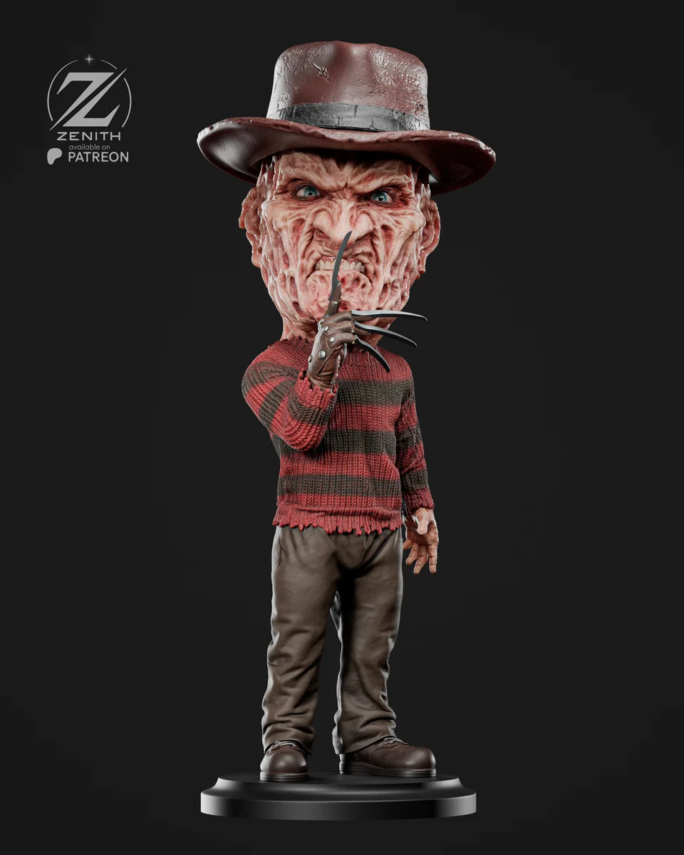 Freddy Krueger Chibi | Fan Art | 3D Printed Resin Model Garage Kit | *Un-Painted* | Zenith Studios 4