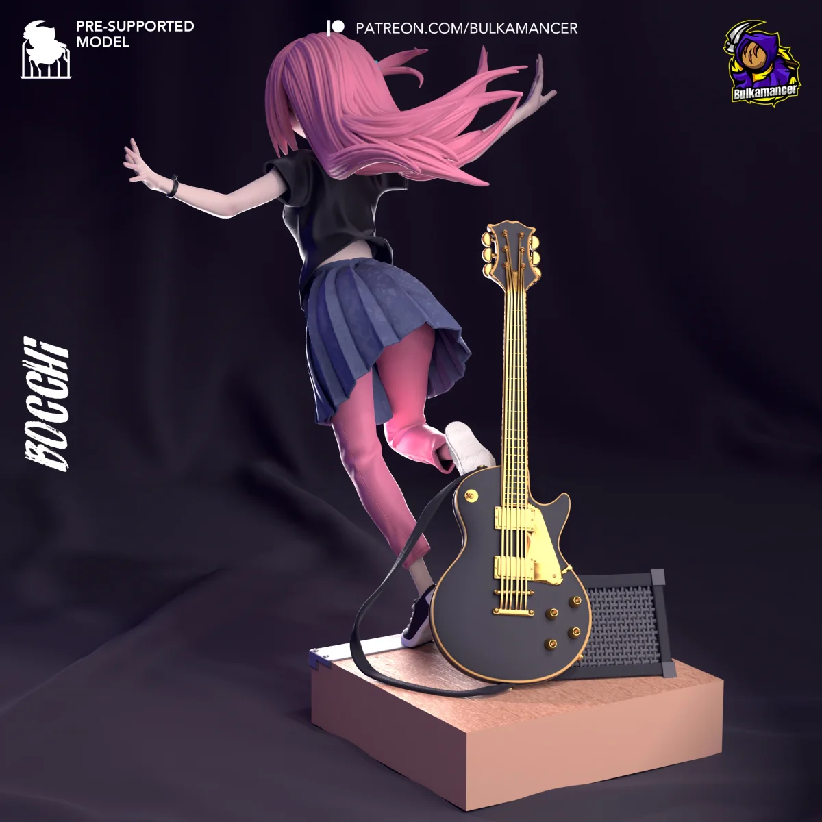 Hitori Gotoh | Fan Art | 3D Printed Resin Model Garage Kit | *Un-Painted* | Bulkamancer 3