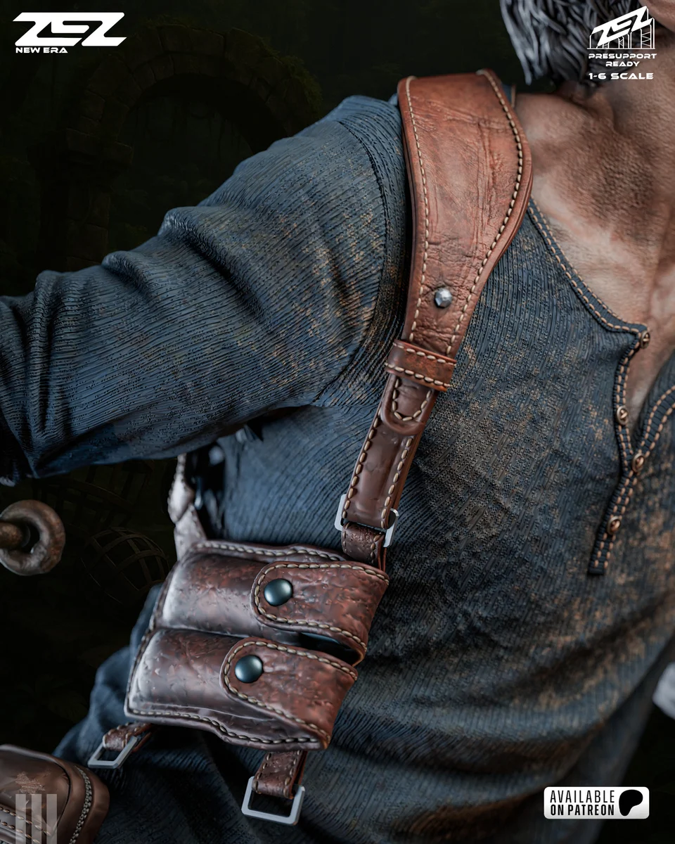 Nathan Drake | Fan Art | 3D Printed Resin Model Garage Kit | *Un-Painted* | ZEZ Studio 5