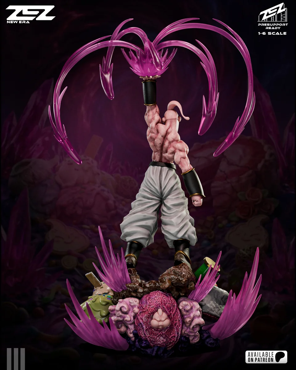 Majin Boo | Fan Art | 3D Printed Resin Model Garage Kit | *Un-Painted* | ZEZ Studio 9