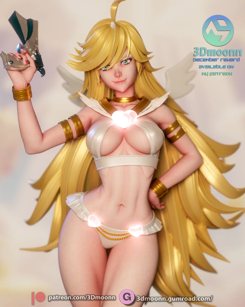 Panty (Panty & Stocking) | Fan Art | 3D Printed Resin Model Garage Kit | *Un-Painted* | 3DMoonn 8