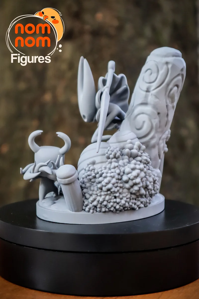 Chibi Knight and Hornet | Fan Art | 3D Printed Resin Model Garage Kit | *Un-Painted* | Nomnom 5