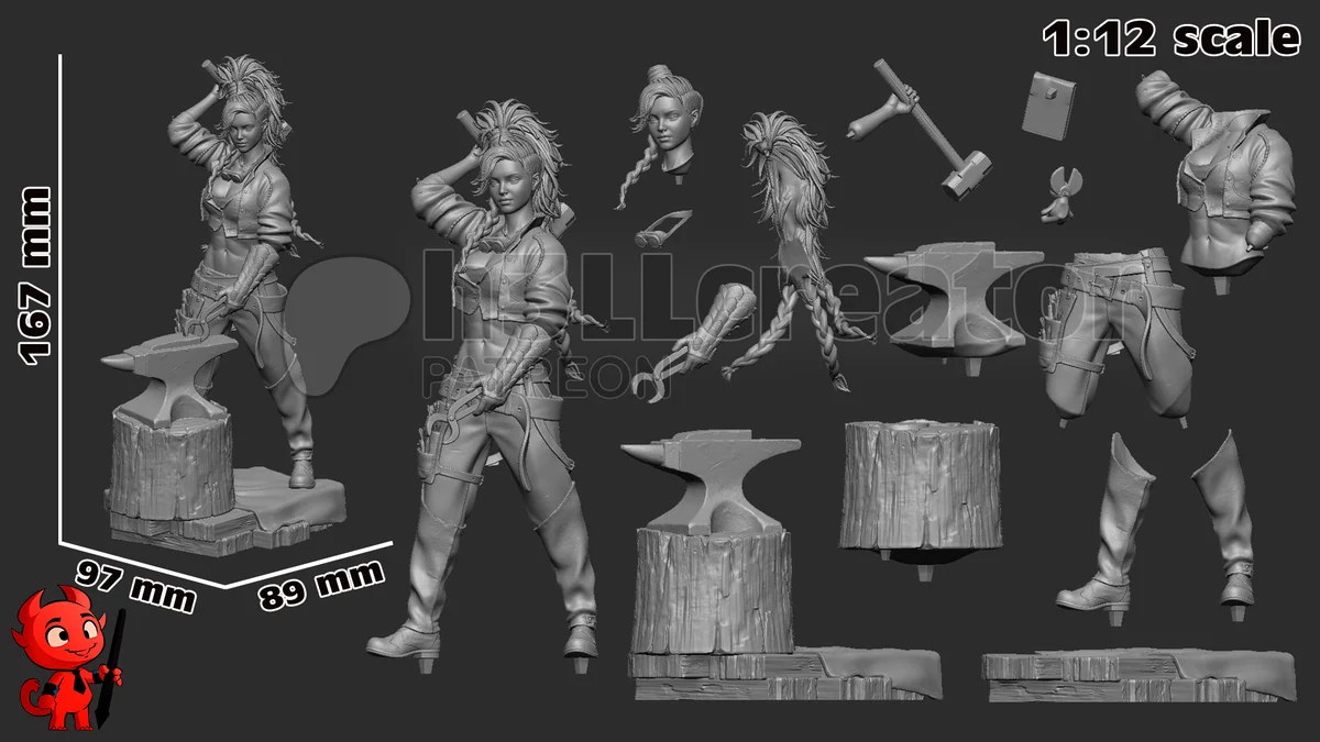 Gemma | Fan Art | 3D Printed Resin Model Garage Kit | *Un-Painted* | H3LL Creator 14