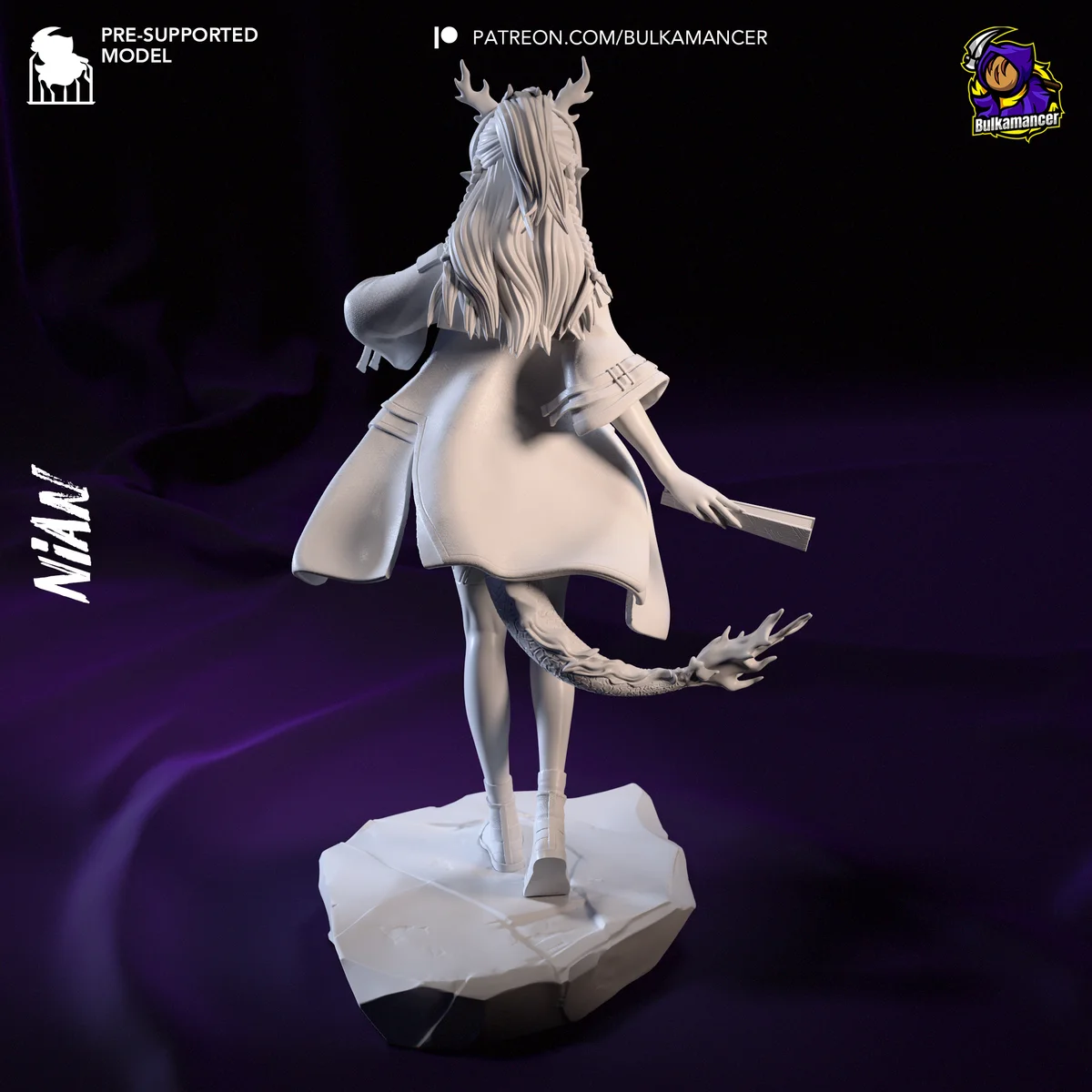 Nian | Fan Art | 3D Printed Resin Model Garage Kit | *Un-Painted* | Bulkamancer 9