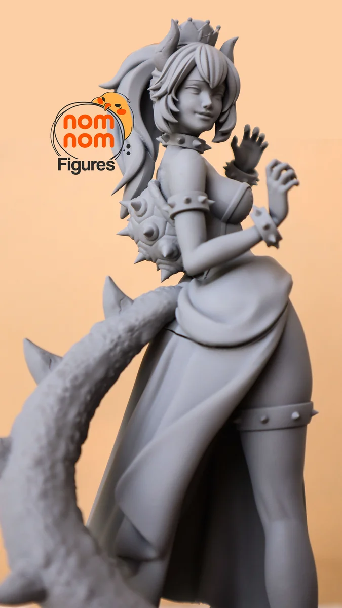 Bowsette | Fan Art | 3D Printed Resin Model Garage Kit | *Un-Painted* | Nomnom 4