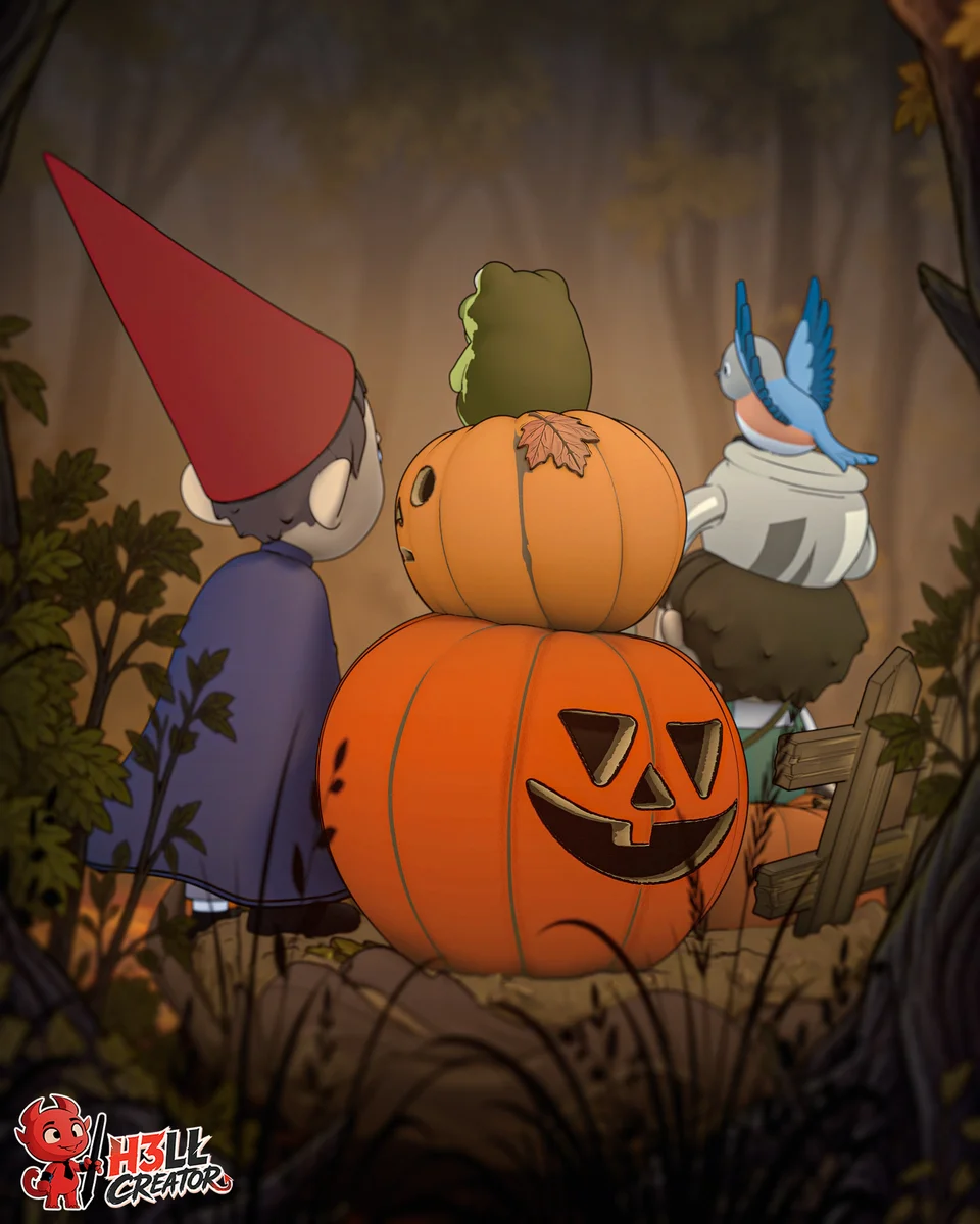 Wirt and Greg | Fan Art | 3D Printed Resin Model Garage Kit | *Un-Painted* | H3LL Creator 5