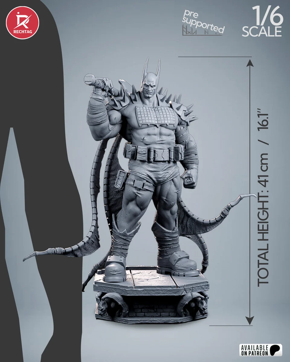 Absolute Batman | Fan Art | 3D Printed Resin Model Garage Kit | *Un-Painted* | Rechtag 15
