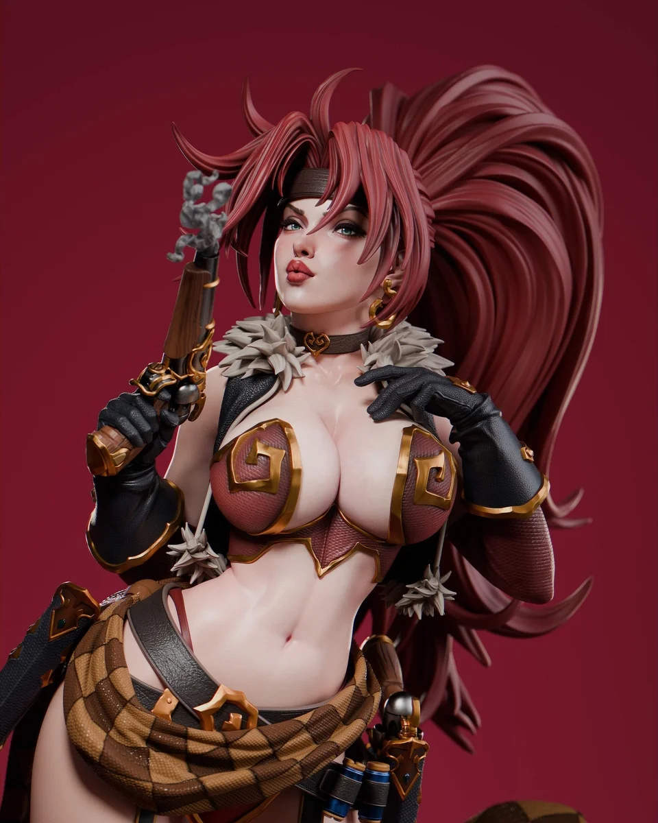 Red Monika | Fan Art | 3D Printed Resin Model Garage Kit | *Un-Painted* | Abe3D