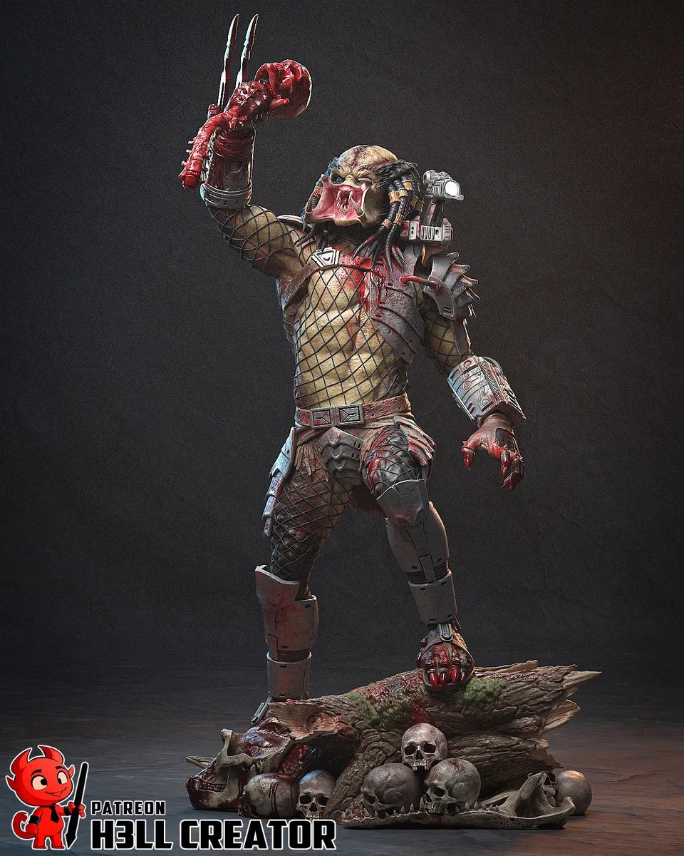 Predator | Fan Art | 3D Printed Resin Model Garage Kit | *Un-Painted* | H3LL Creator 6