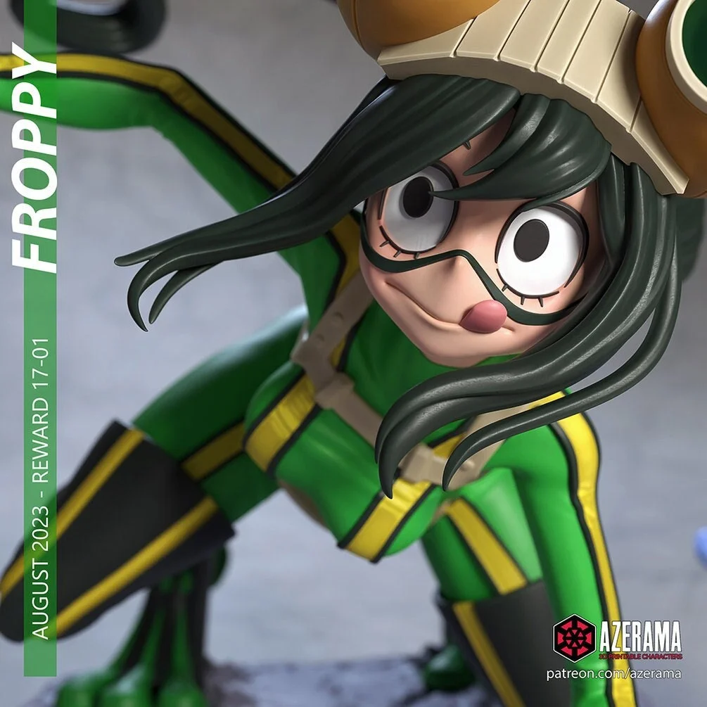 Froppy | Fan Art | 3D Printed Resin Model Garage Kit | *Un-Painted* | Azerama 2