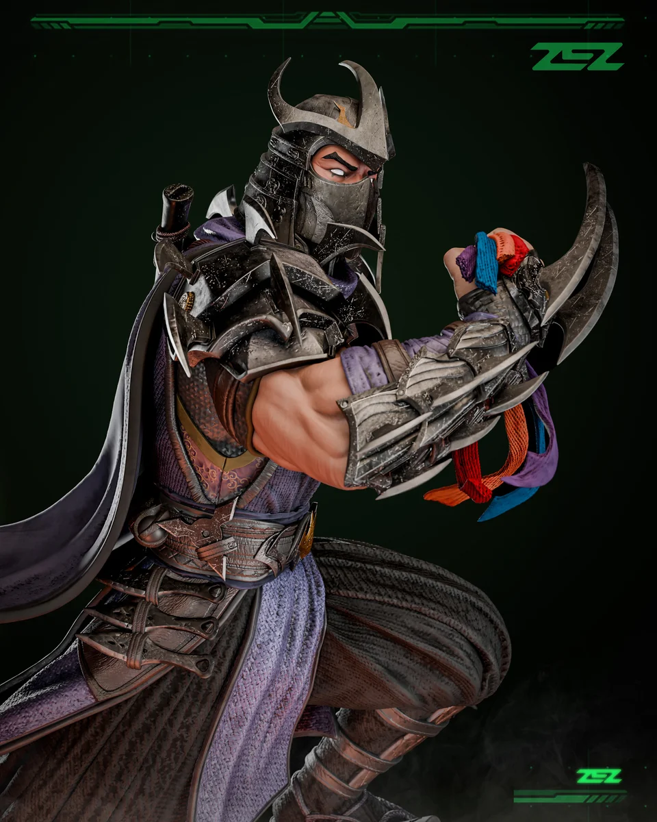 Shredder | Fan Art | 3D Printed Resin Model Garage Kit | *Un-Painted* | ZEZ Studio 8