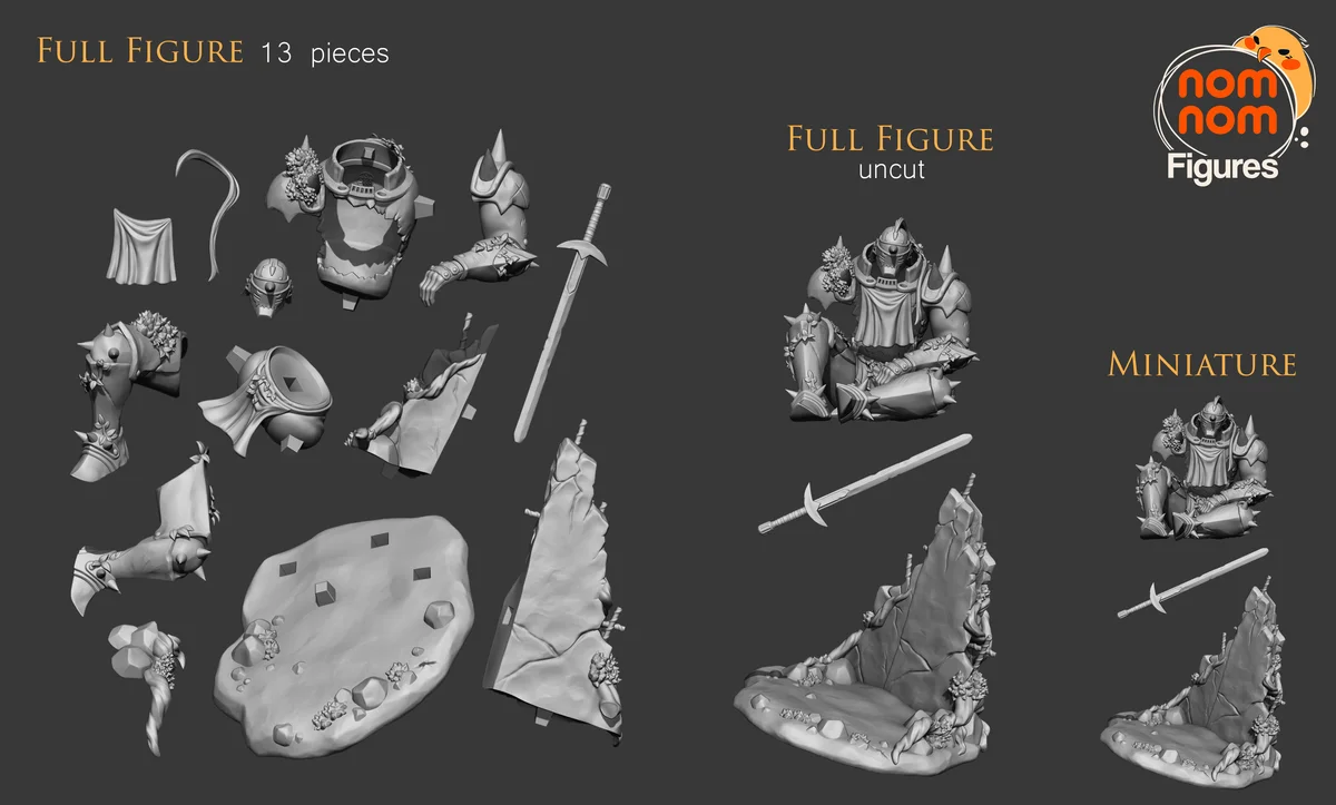 Alphonse | Fan Art | 3D Printed Resin Model Garage Kit | *Un-Painted* | Nomnom 3