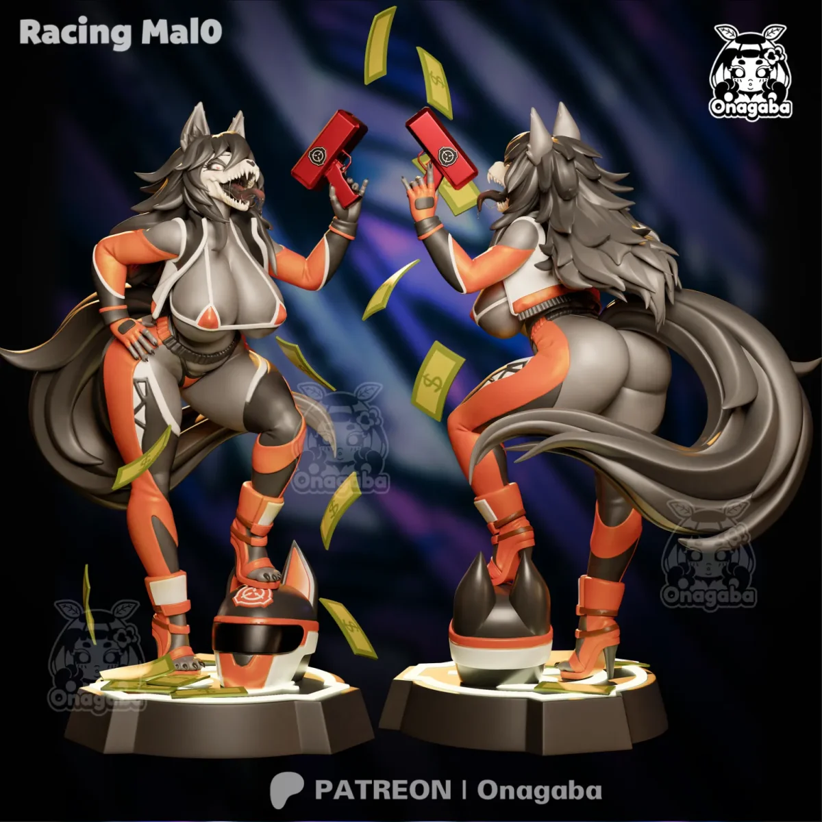 Racing Mal0 | Fan Art | 3D Printed Resin Model Garage Kit | *Un-Painted* | ONAGABA 9
