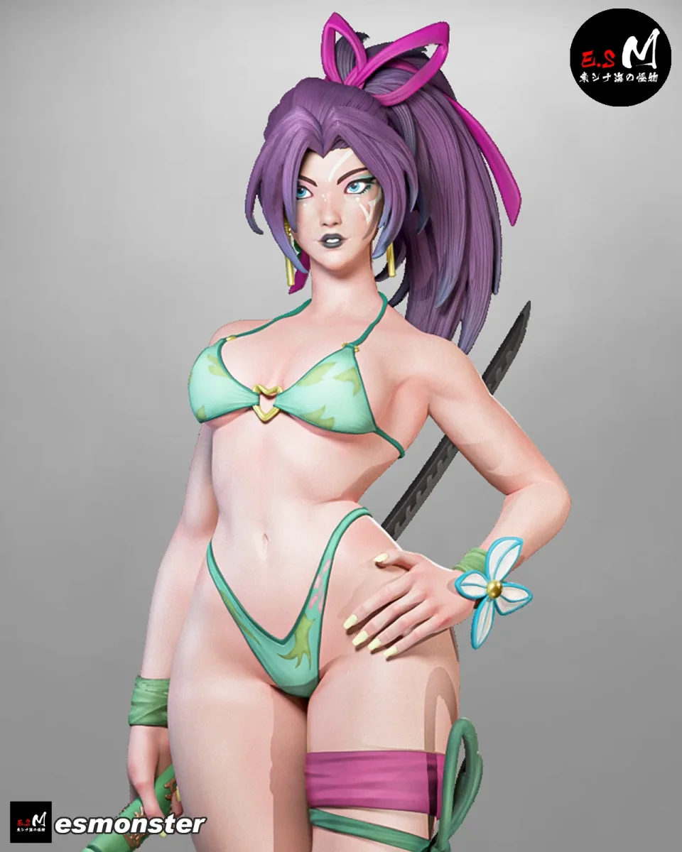 Psylocke (Summer) Pose 2 | Fan Art | 3D Printed Resin Model Garage Kit | *Un-Painted* | ES Monster 9