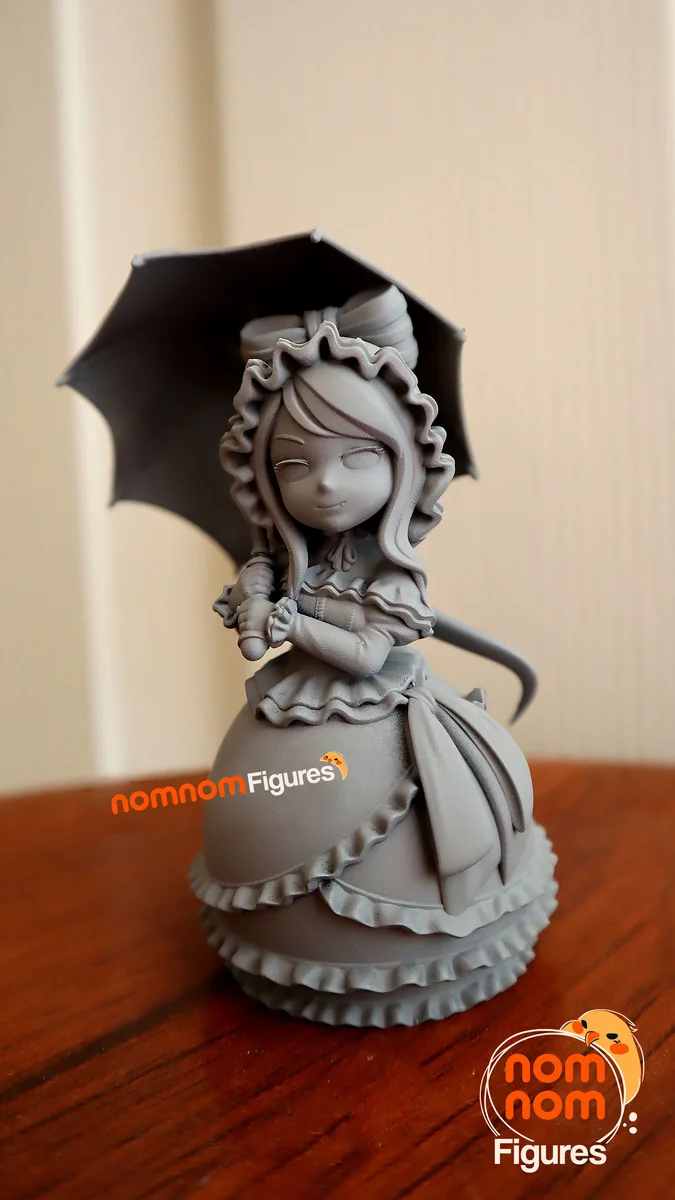Chibi Shalltear | Fan Art | 3D Printed Resin Model Garage Kit | *Un-Painted* | Nomnom 4