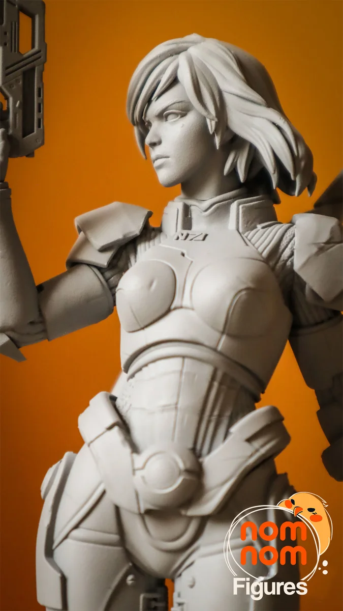 Commander Female Shepard | Fan Art | 3D Printed Resin Model Garage Kit | *Un-Painted* | Nomnom 5