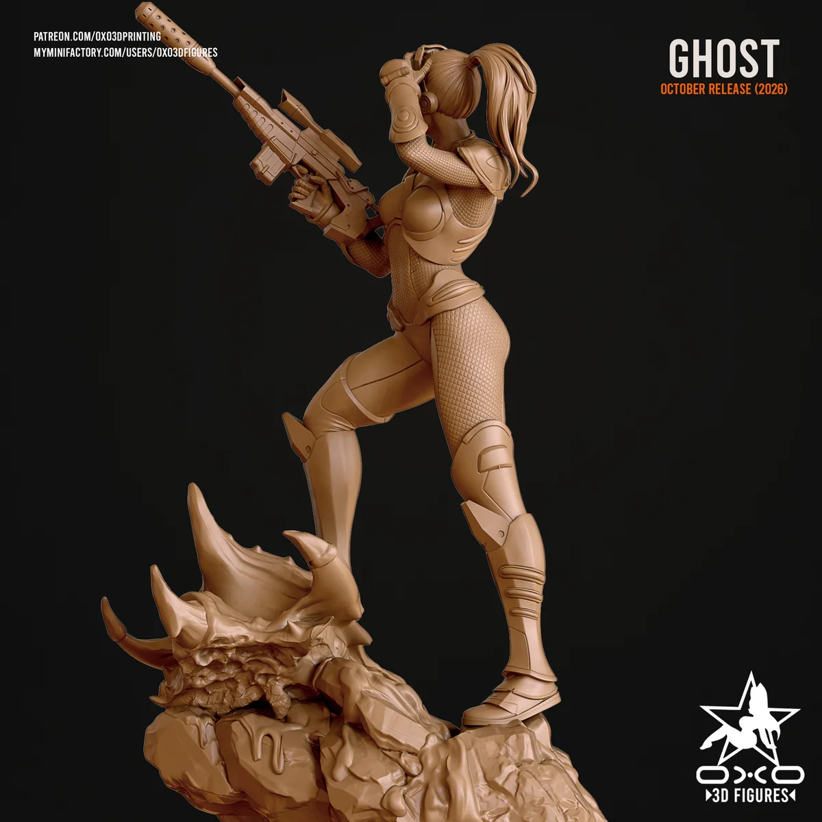 Sarah Kerrigan Ghost | Fan Art | 3D Printed Resin Model Garage Kit | *Un-Painted* | OXO3D 12