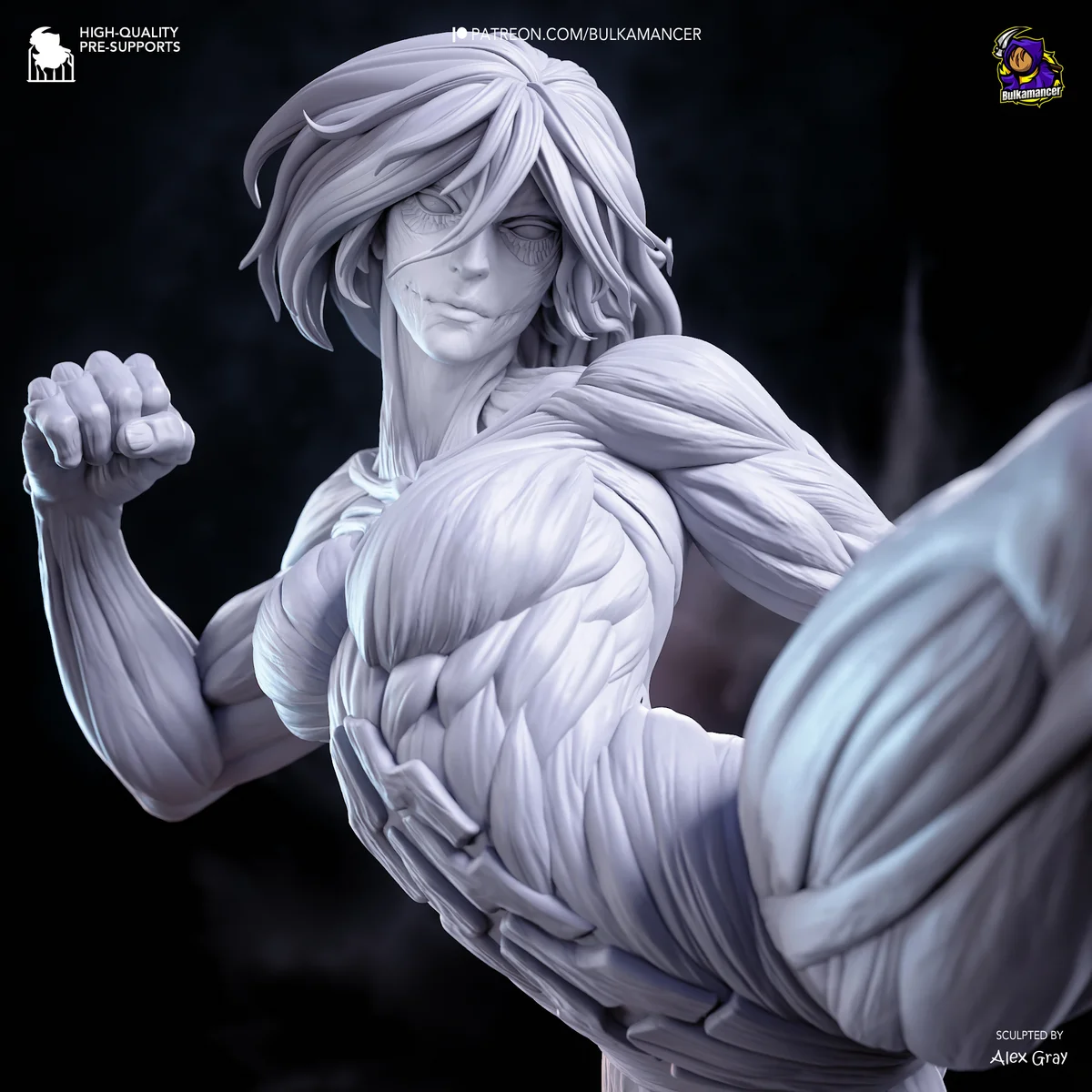 Female Titan | Fan Art | 3D Printed Resin Model Garage Kit | *Un-Painted* | Bulkamancer 14